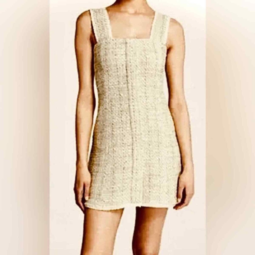 NWT House of Harlow 1960 Tweed Cream Dress